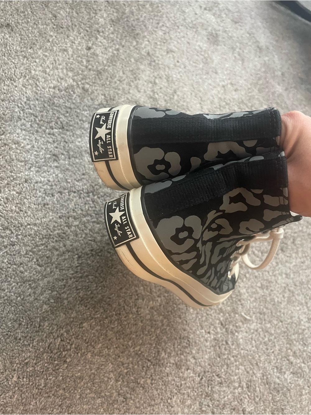 Converse Chuck 70 Hi "Reflective Leopard" 172256C Black/Egret - Picture 3 of 5